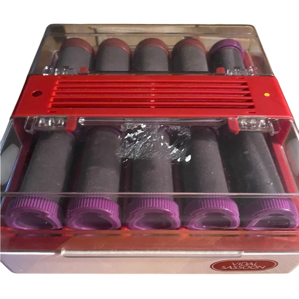 Vidal Sassoon Hair Rollers Set VS371 SlimSetter 10 Travel Hairsetter Hot Rollers